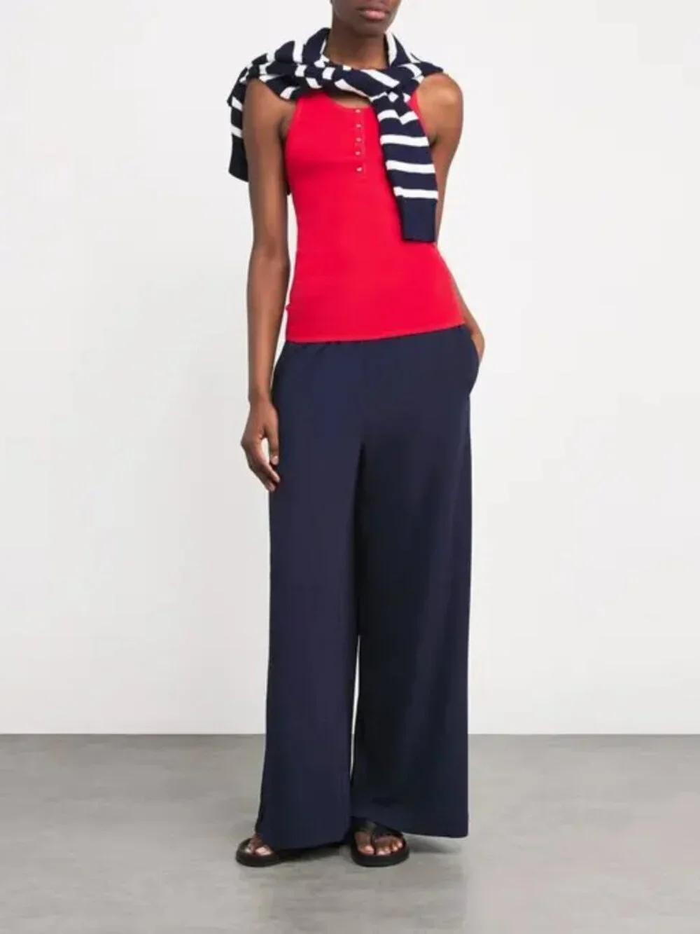 NWT SANDRO  Buttoned Tank Top Silk In Red Size 2 - Picture 6 of 7